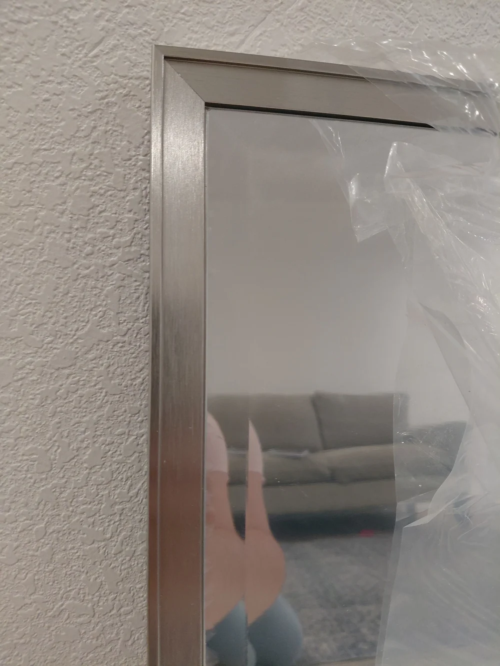 Framed Wall Mirror in Silver - Home Bath